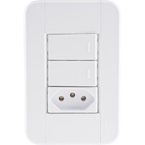 Conj 4x2 2 Int Simples 10 a 250 V e 1 Tomada 2p+t 10 a 250 V