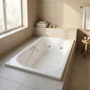 Ver imagem 1 de Banheira Hidromassagem Dupla Cristal Ouro Fino 4 Jatos com Alças e Piso Antiderrapante 170x110cm em Acrilico 220V
