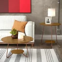 Ver imagem 2 de Conjunto Mesa Decoração Para Sala Centro E Lateral Liz Freijó