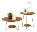 Ver imagem 1 de Conjunto Mesa Decoração Para Sala Centro E Lateral Liz Freijó