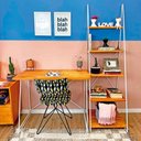 Ver imagem 2 de Home Office Escada Industrial Carvalho e Branco