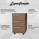 Ver imagem 3 de Gaveteiro para Escritorio Gamer 3 Gavetas e 4 Rodizios Mell B26 Novam