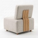 Ver imagem 7 de Poltrona Modular Block Pes Madeira Linho Tcs 701 Moll