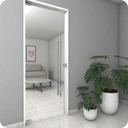 Puxador Aço Inox Escovado para Porta de Vidro 90cm M.S - 2