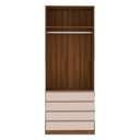 Ver imagem 2 de Guarda Roupa Solteiro 2 Portas 4 Gavetas 90 Cm Prime Luciane Móveis