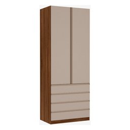 Guarda Roupa Solteiro 2 Portas 4 Gavetas 90 Cm Prime Luciane Móveis - 1 Guarda Roupa Solteiro 2 Portas 4 Gavetas 90 Cm Prime Luciane Móveis - 1