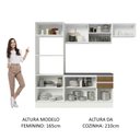 Ver imagem 6 de Armário de Cozinha Completa 100% MDF 250cm Branco/Rustic Acordes Madesa 04