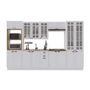 Ver imagem 2 de Cozinha Modulada 6 Peças 100% MDF com Vidro Rodapé Bari