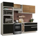 Ver imagem 3 de Armário de Cozinha Completa 270cm Branco/Preto/Rustic Jade Madesa 09