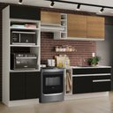 Ver imagem 1 de Armário de Cozinha Completa 270cm Branco/Preto/Rustic Jade Madesa 09