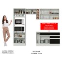 Ver imagem 6 de Armário de Cozinha Completa 270cm Branco/Preto/Rustic Jade Madesa 09