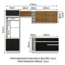 Ver imagem 4 de Armário de Cozinha Completa 270cm Branco/Preto/Rustic Jade Madesa 09