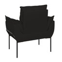Ver imagem 5 de Kit 02 Poltronas Base Metal Preto Sala Quarto Balaqui Decor Cor:preto