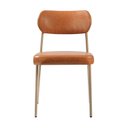 Ver imagem 5 de Kit 4 Cadeiras para Sala de Jantar Couro Sintético Design Aço Carbono Lavinia