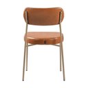 Ver imagem 6 de Kit 4 Cadeiras para Sala de Jantar Couro Sintético Design Aço Carbono Lavinia Marrom/Champagne