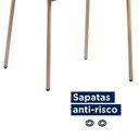 Ver mais imagens de Kit 4 Cadeiras para Sala de Jantar Couro Sintético Design Aço Carbono Lavinia Marrom/Champagne