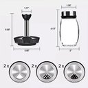 Ver imagem 5 de Porta Condimento Giratório 6 Peças em Aço Inox Vidro Cozinha