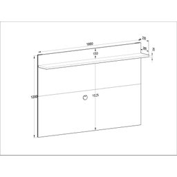 Painel 180cm Benevello 2036 Branco/siena Quiditá 2036 Bac/siena - 3