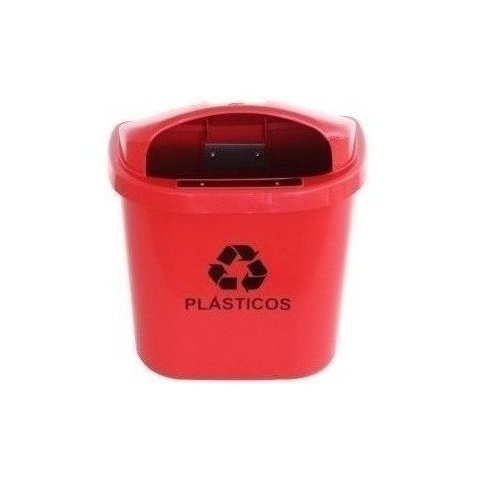 Cesto Individual Coleta Seletiva 40 L Para Poste Ou Parede:Azul