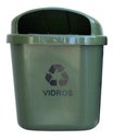 Ver imagem 5 de Cesto Individual Coleta Seletiva 40 L Para Poste Ou Parede:Azul