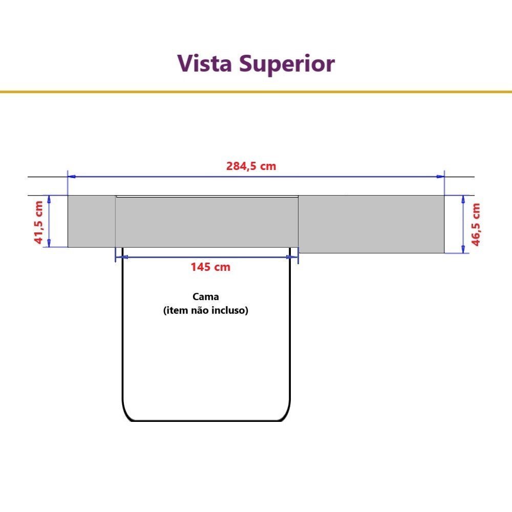 Guarda Roupa Dormitório Modulado Alpes Casal 1,38 m - Roupeiro Luciane M05:Azul - 4