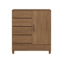 Ver imagem 4 de Cômoda Sapateira 1 Porta 4 Gavetas Fit 1.4 para Quarto Jequitibá Santos Andirá