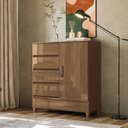 Ver imagem 1 de Cômoda Sapateira 1 Porta 4 Gavetas Fit 1.4 para Quarto Jequitibá Santos Andirá