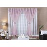 Cortina Paula para varão simples 4m Rosa - 1
