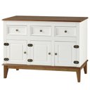 Ver imagem 1 de Buffet Antoine 3 Portas e 3 Gavetas Cor Branco com Amendoa 114 Cm - 62642