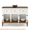 Ver imagem 2 de Buffet Antoine 3 Portas e 3 Gavetas Cor Branco com Amendoa 114 Cm - 62642