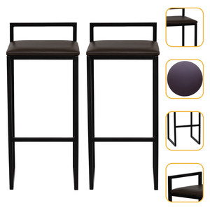 Kit 2 Banqueta Quadrada Preta para Balcão Ilha Cozinha Gourmet Bancada Piscina Bares Àrea de Lazer