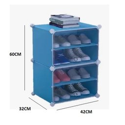 SAPATEIRA ORGANIZADOR DE ROUPAS BRINQUEDOS MULTIFUNCIONAL DESMONTAVEL ARMARIO 4 PRATELEIRAS VINTAGE - 2