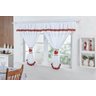Cortina De Cozinha Morango Branco - 1