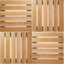 Ver imagem 1 de Kit Piso Madeira Pinus 4 Uni 50x50cm De Qualidade Para Restaurante Technox Marrom
