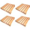 Ver imagem 2 de Kit Piso Madeira Pinus 4 Uni 50x50cm De Qualidade Para Restaurante Technox Marrom
