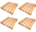 Ver imagem 2 de Kit Piso Madeira Pinus 4 Uni 50x50cm De Qualidade Para Restaurante Technox Marrom