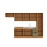 Cozinha Modulada Pixel Kappesberg 100% Mdp Canela/verde Frevo/canela 330cm - 3