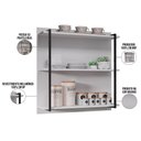 Ver imagem 4 de Kit 02 Painéis Industrial Multiuso com 3 Prateleiras Cler M05 Branco - Inoviza