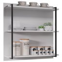 Ver imagem 3 de Kit 02 Painéis Industrial Multiuso com 3 Prateleiras Cler M05 Branco - Inoviza