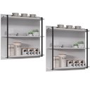 Ver imagem 1 de Kit 02 Painéis Industrial Multiuso com 3 Prateleiras Cler M05 Branco - Inoviza