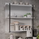 Ver imagem 2 de Kit 02 Painéis Industrial Multiuso com 3 Prateleiras Cler M05 Branco - Inoviza