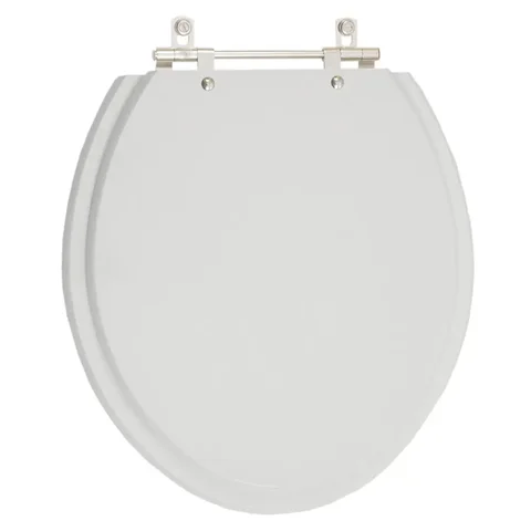 Assento Sanitario Poliester Convencional Oval Cinza Claro para vaso Ideal Standard