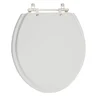 Assento Sanitario Poliester Convencional Oval Cinza Claro para vaso Ideal Standard - 1