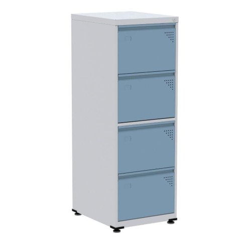 Armário de Arquivo de Aço Pandin 4 Gavetas Gavetas Cinza-azul Dali