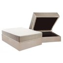 Ver imagem 1 de Cama Box Baú Novo + Colchão Anatômico Kappesberg D33 Carmine + Base Crc Corano Clean