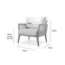 Ver imagem 4 de Poltrona Decorativa Sala Estar Safira Suede Marrom 11 Mk