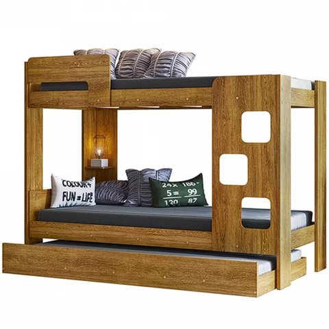 Treliche Vegas para Colchão 188x88 com Prateleira Tigus Cor Amadeirado