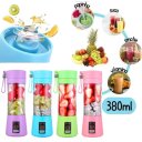 Ver imagem 4 de Mini Liquidificador Suco Portátil Trabalho Recarregável Rosa