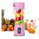 Ver imagem 1 de Mini Liquidificador Suco Portátil Trabalho Recarregável Rosa