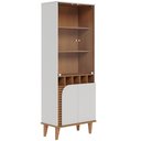 Ver imagem 4 de Kit Aparador Buffet Bar Living com Cristaleira Adega Julia C04 Off White Matte Freijó - Lyam Decor